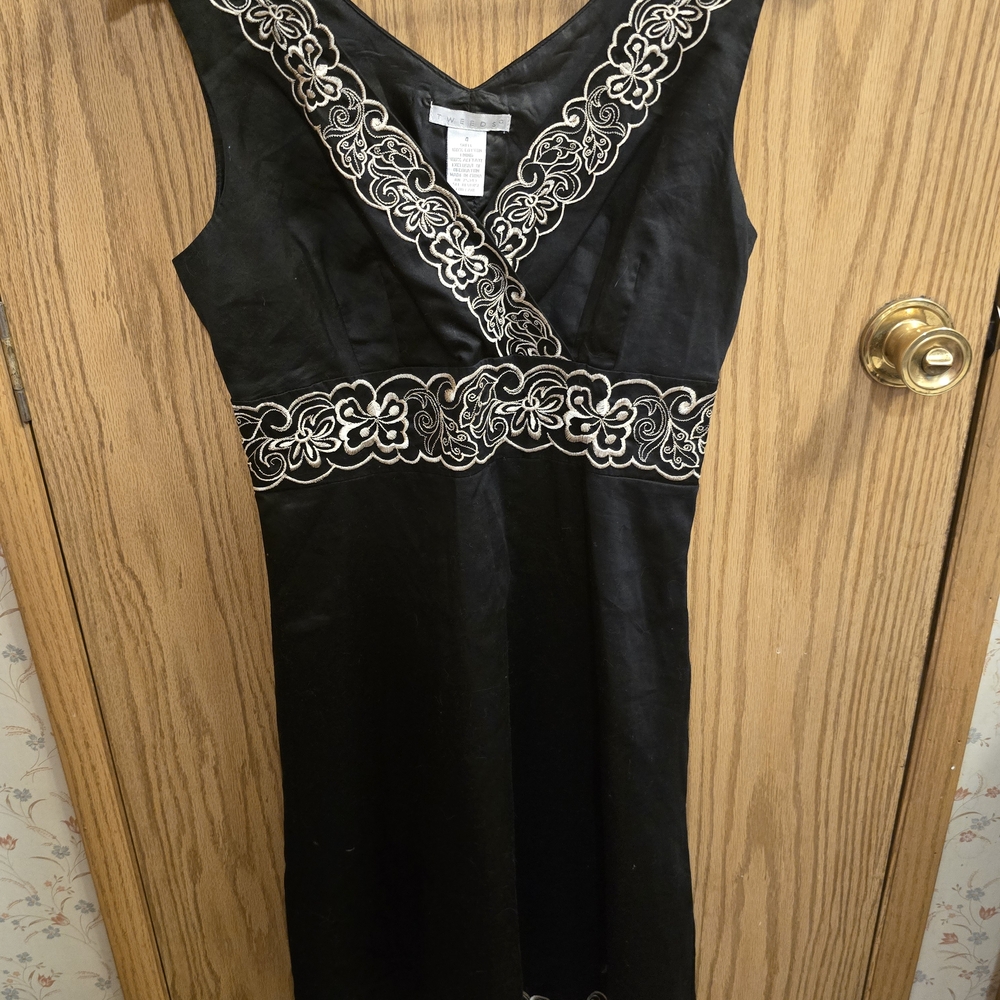 Tweeds Black Embroidered Dress